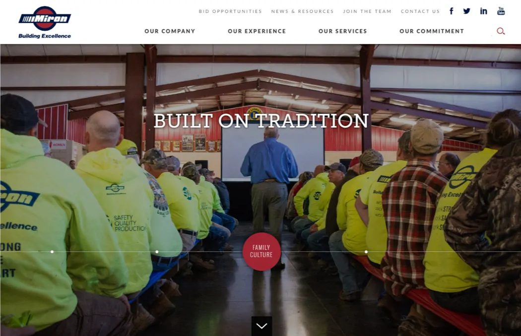 米龙建设推出重新设计的企业网站